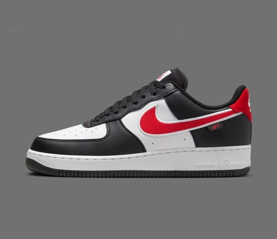 Nike Air Force 1 Low Black White University Red
