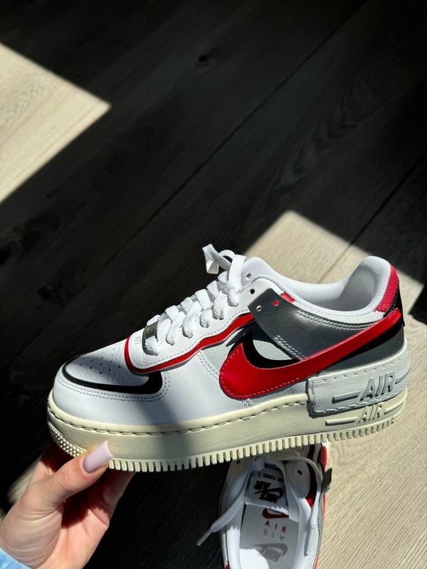 Nike Air Force 1 Shadow White Gym Red