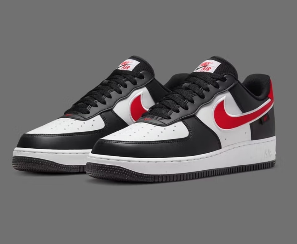 Nike Air Force 1 Low Black White University Red