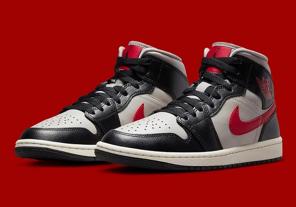 Nike Air Jordan 1 Mid Gym Red Grey