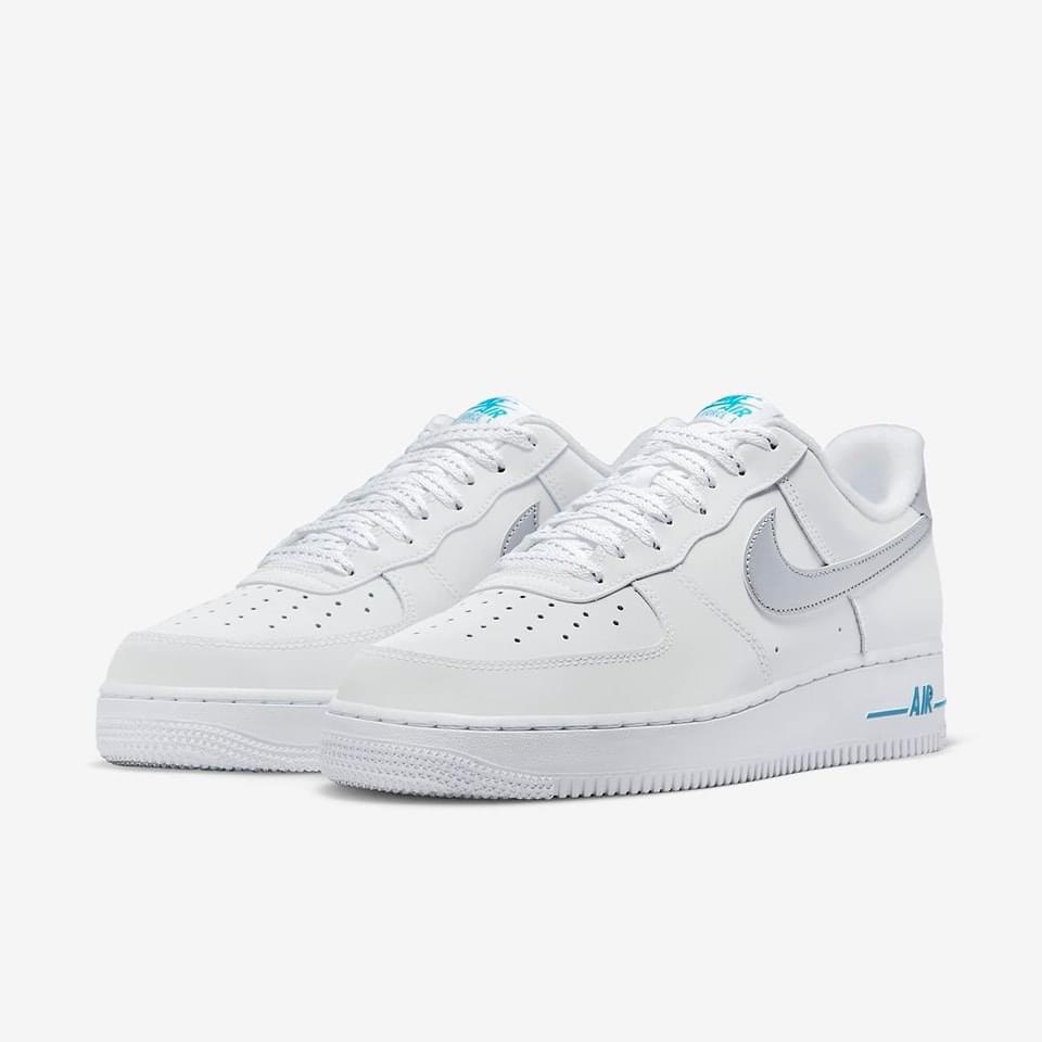 Nike Air Force 1 Silver / Laser Blue