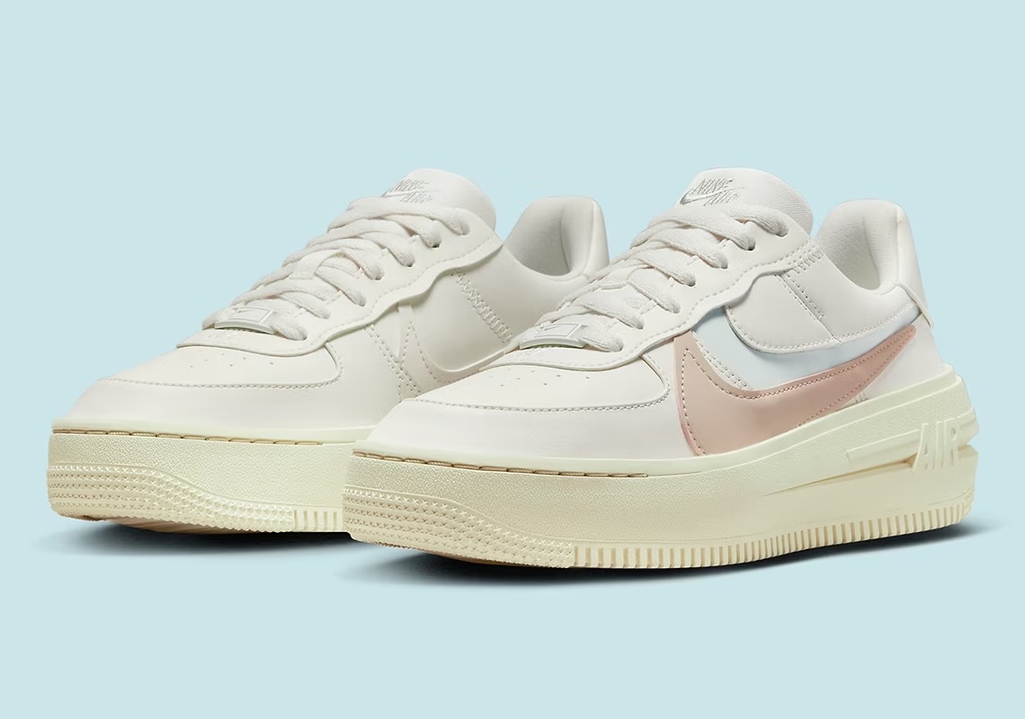 Nike Air Force 1 Platform Sail / Light Silver Shimmer