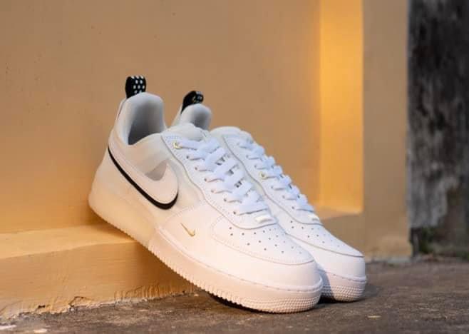 Nike Air Force 1 React White Black Gold
